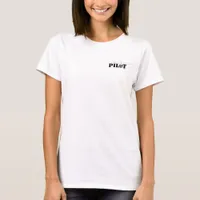 Female Pilot Aviation Themed Graphic T-Shirt