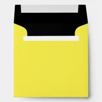 Daffodil Yellow with Black Inside Envelope