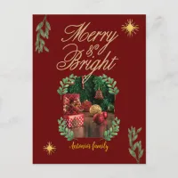 Merry Christmas fun bright arch Photo Holiday Postcard