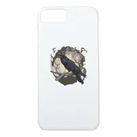F-Caw-F Funny Raven Pun Gothic Crow Humor Retro Cl iPhone 8/7 Case