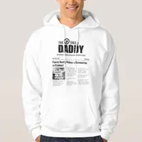 'Dad Daily News' , where Punny Dads Make Headlines Hoodie