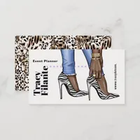 Glam Chic Zebra Fashion Business Card