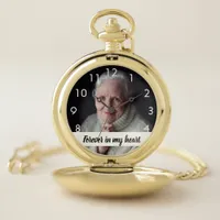 Memorial forever in my heart photo pocket watch