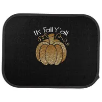 It’s Fall Y’all Leopard Print Pumpkin Rustic Happy Car Floor Mat