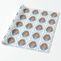 Victorian Angel Blue Wrapping Paper