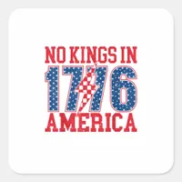 No Kings In America We The People Vintage Square Sticker