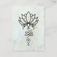 *~* Yoga Lotus Peony Nirvana Sacred Geometry Business Card