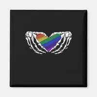 Pride Skeleton Hands Holding Heart Inclusive Magnet