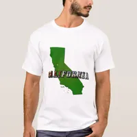 California Map and Picture Text T-Shirt