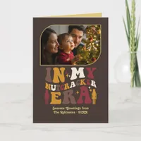 Golden Cocoa Fun Retro Christmas Photos Holiday Card