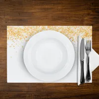 Party white gold glitter paper placemat