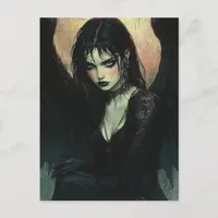 Dark Angel AI Art Postcard