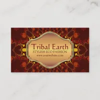 Tribal Earth Eco Fashion Art Business Card