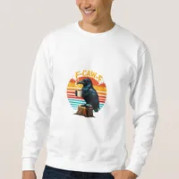 Gothic Raven Funny Halloween F-Caw-F Coffee Crow V Sweatshirt