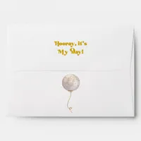Hooray It’s My Day Confetti Balloon Birthday Envelope