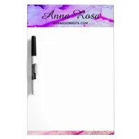 *~* Violet Magenta Turquoise Abstract Watercolor Dry Erase Board