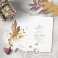 Golden Autumn Splash Bridal Shower ID655 Invitation