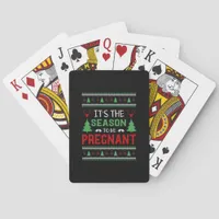 Its The Season To Be Pregnant Funny Christmas Poker Cards