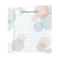 Modern Pastel Bubbles Bride's Things to Do List Notepad