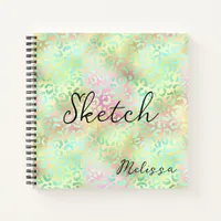 Leopard Print Monogram Sketchbook Notebook