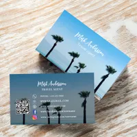 Travel agent vacation tourism photo business card