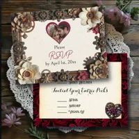 Steampunk Gothic Themed Wedding RSVP