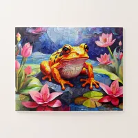 Funny Cute Little Frog Jigsaw Puzzle