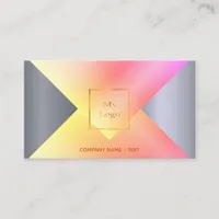 Rose gold pink silver minimalist elegant modern business card