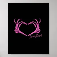 Heartless Skeleton Hands Classic Design Poster