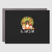 Fall Gnomes With Autumn Pumpkin It’s Fall Y’all Car Magnet