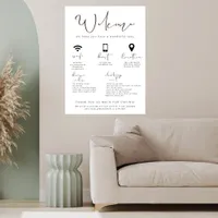 Vacation Rental Welcome Sign Guest Information