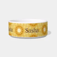 "Forever Golden Stylish Golden Retriever Floral  Bowl