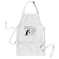 No Great Story Starts with Salad Wine Quote Adult Apron