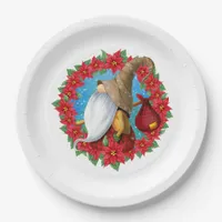 Nordic Christmas Gnome Paper Plates