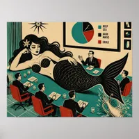 Mid Century Sea Witch on Corporate Meeting Day Poster