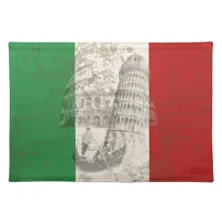 Flag and Symbols of Italy ID157 Placemat