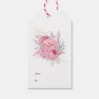 Pink and Silver Floral Gift Tags