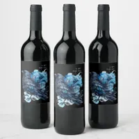 Goth Raven Dark Aesthetic  Wine Label