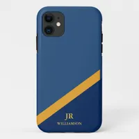 Modern Guy Navy Blue iPhone4 Case-Mate™ iPhone 11 Case