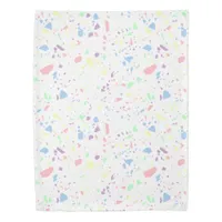 Cute White Rainbow Abstract Terrazzo  Duvet Cover