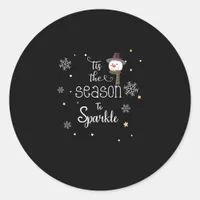 Christmas Tis The Season To Sparkle  Classic Round Sticker