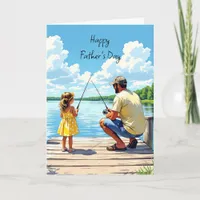 Happy Father's Day | Daughter and Dad Fishing Card