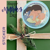 Love you more Mother's Day Classic Round Sticker