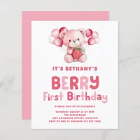 Budget Berry First Birthday Strawberry 1st Party