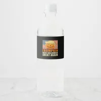 Trumpkin Halloween Funny Classic & Basic Design Water Bottle Label