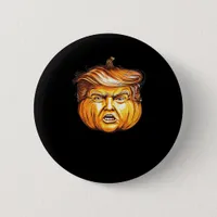 Funny Halloween Pumpkin Political Parody Donald Tr Button