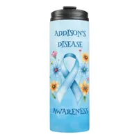 Addison's Disease Awareness | Blue Ribbon Thermal Tumbler