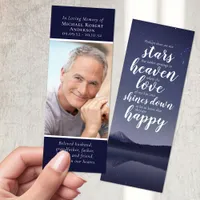 Stars In Loving Memory Grief Quote Photo Funeral Bookmarks