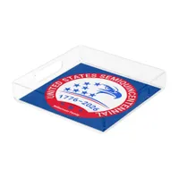 1776–2026 Patriotic Eagle Emblem Keepsake Display! Acrylic Tray