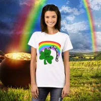 Good Luck Shamrock, Rainbow and Horseshoe T-Shirt